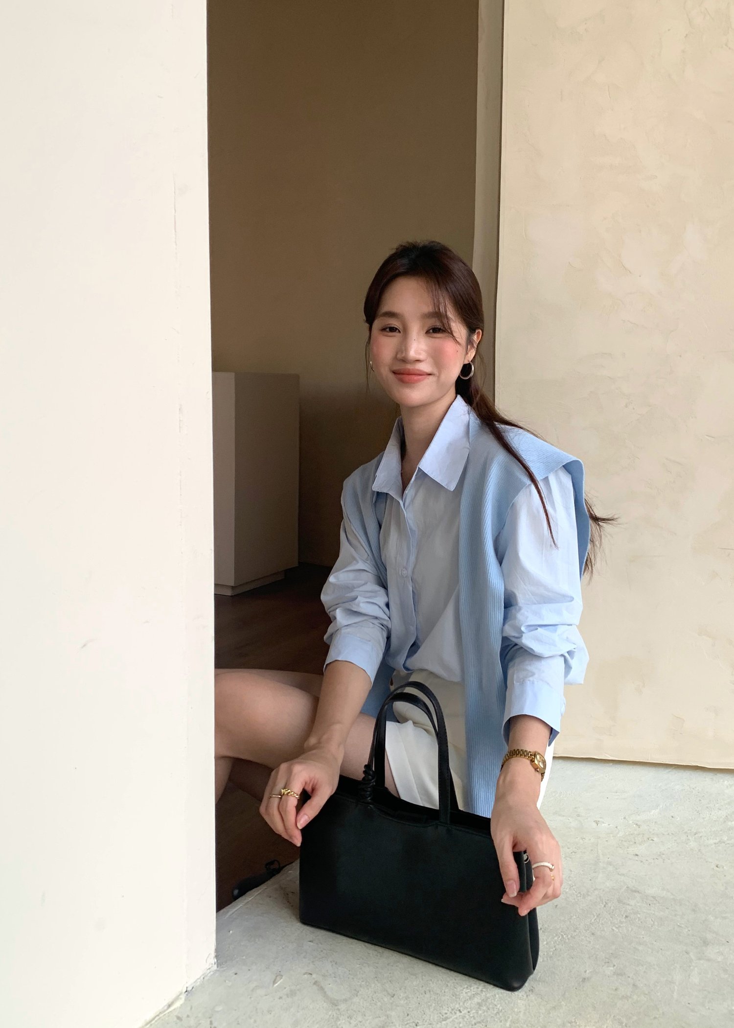 Laure Everyday Blouse in Blue