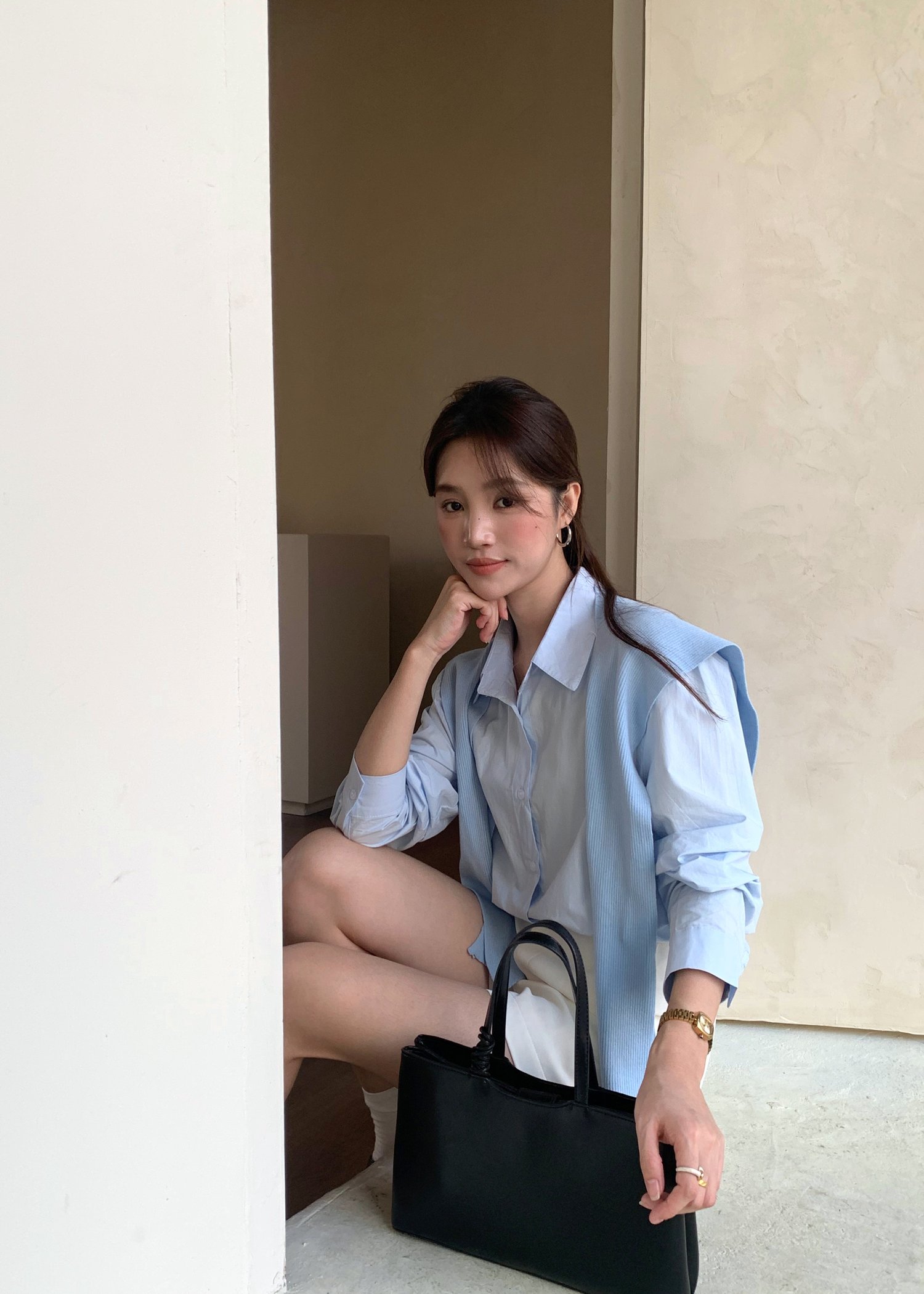 Laure Everyday Blouse in Blue
