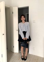 Eileen Long Sleeve Blouse in Blue