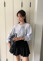 Eileen Long Sleeve Blouse in Blue