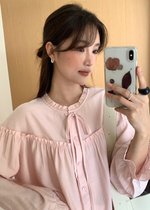 Eileen Long Sleeve Blouse in Pink