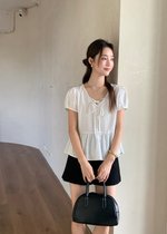 Carol Polka Dot Blouse in White