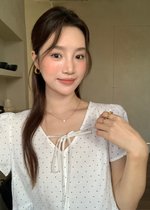 Carol Polka Dot Blouse in White