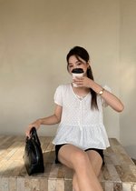Carol Polka Dot Blouse in White