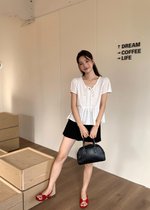 Carol Polka Dot Blouse in White