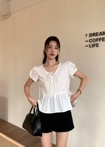 Carol Polka Dot Blouse in White