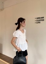 Carol Polka Dot Blouse in White