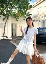 Audrey Lacey Blouse in Baby Blue