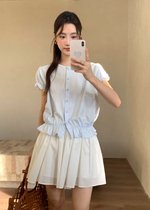 Audrey Lacey Blouse in Baby Blue