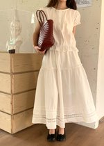 Audrey Lacey Blouse in White