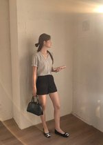 Claudia Striped Lace Blouse in Black