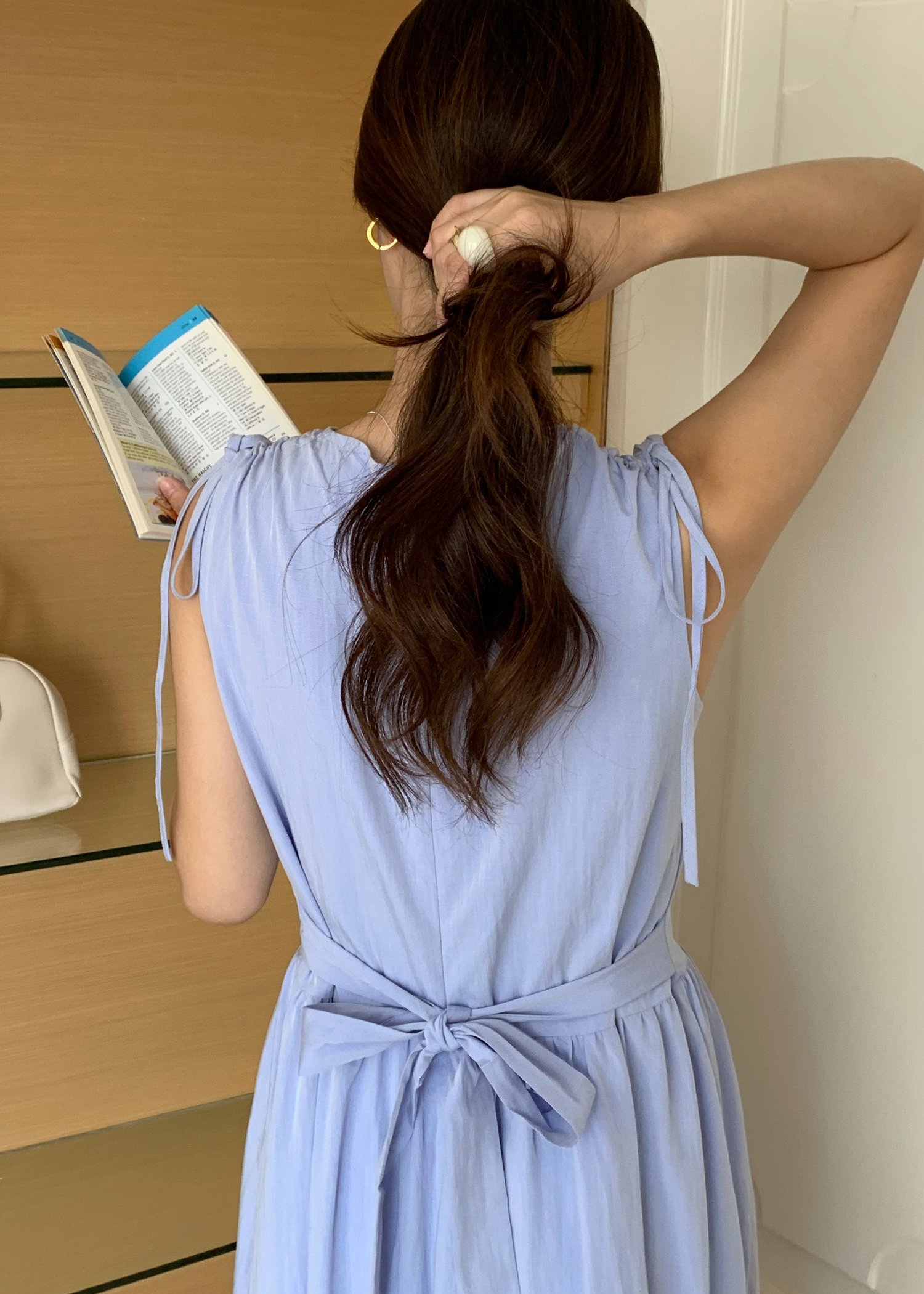 Ariana Flare Long Dress in Blue