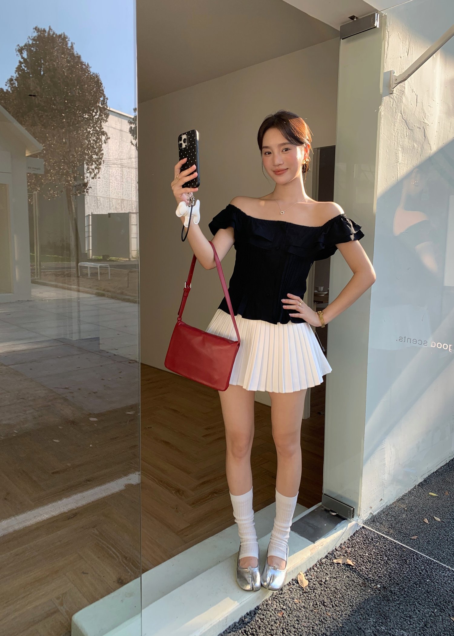 Lara Tennis Skort in White