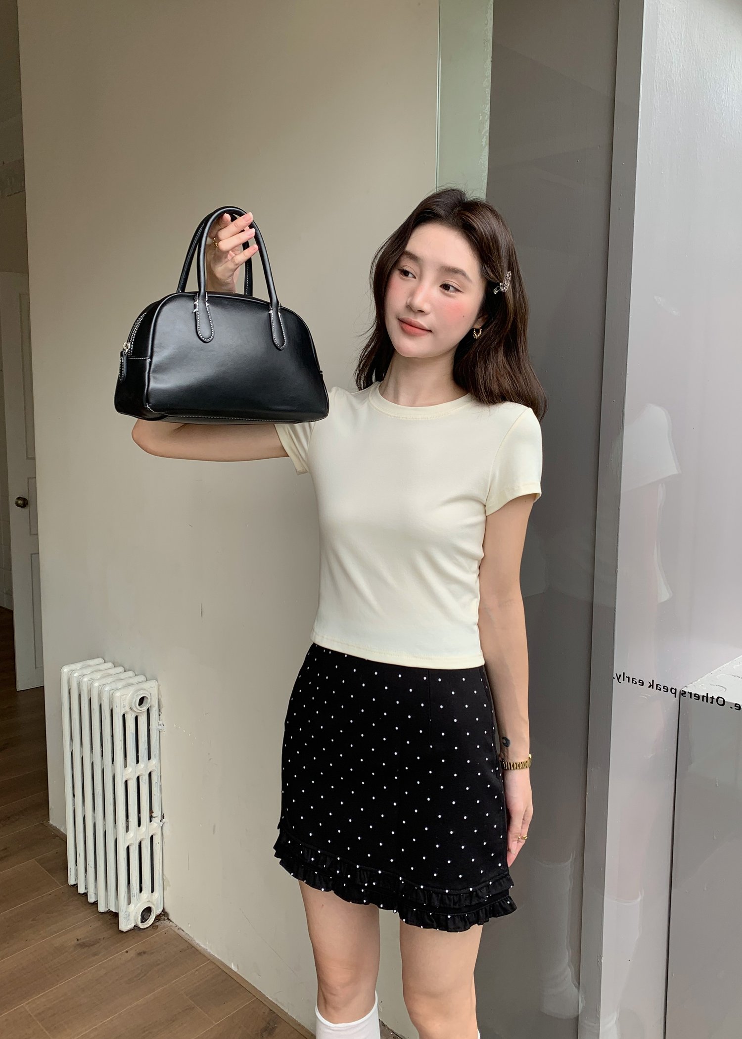 365 Days Basic Cotton Tee in Cream