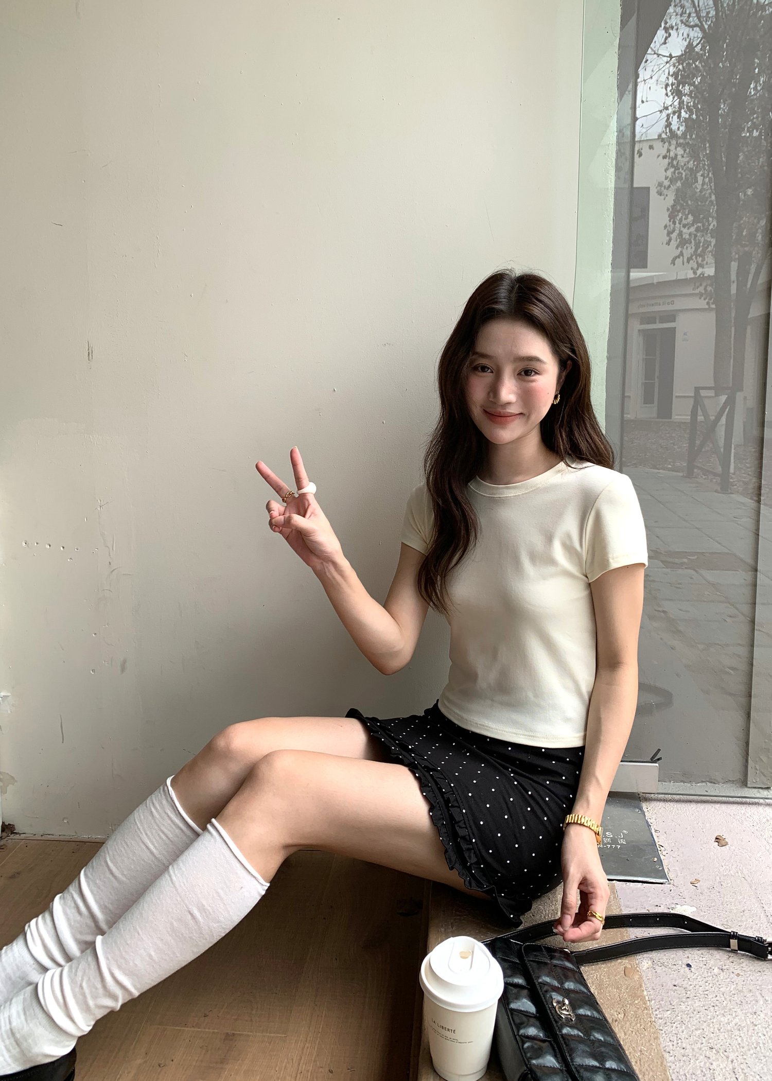 365 Days Basic Cotton Tee in Cream