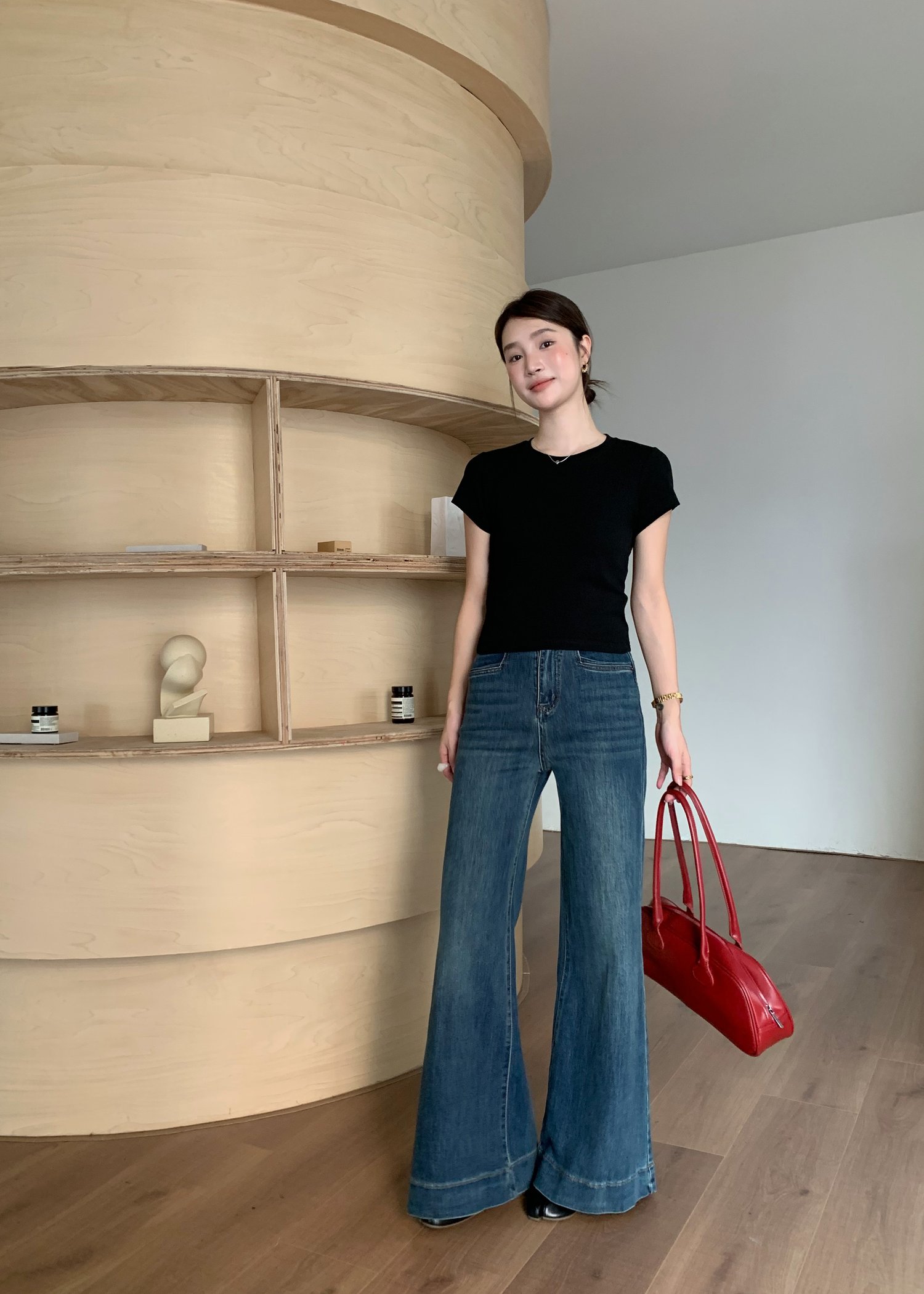 365 Days Basic Cotton Tee in Black