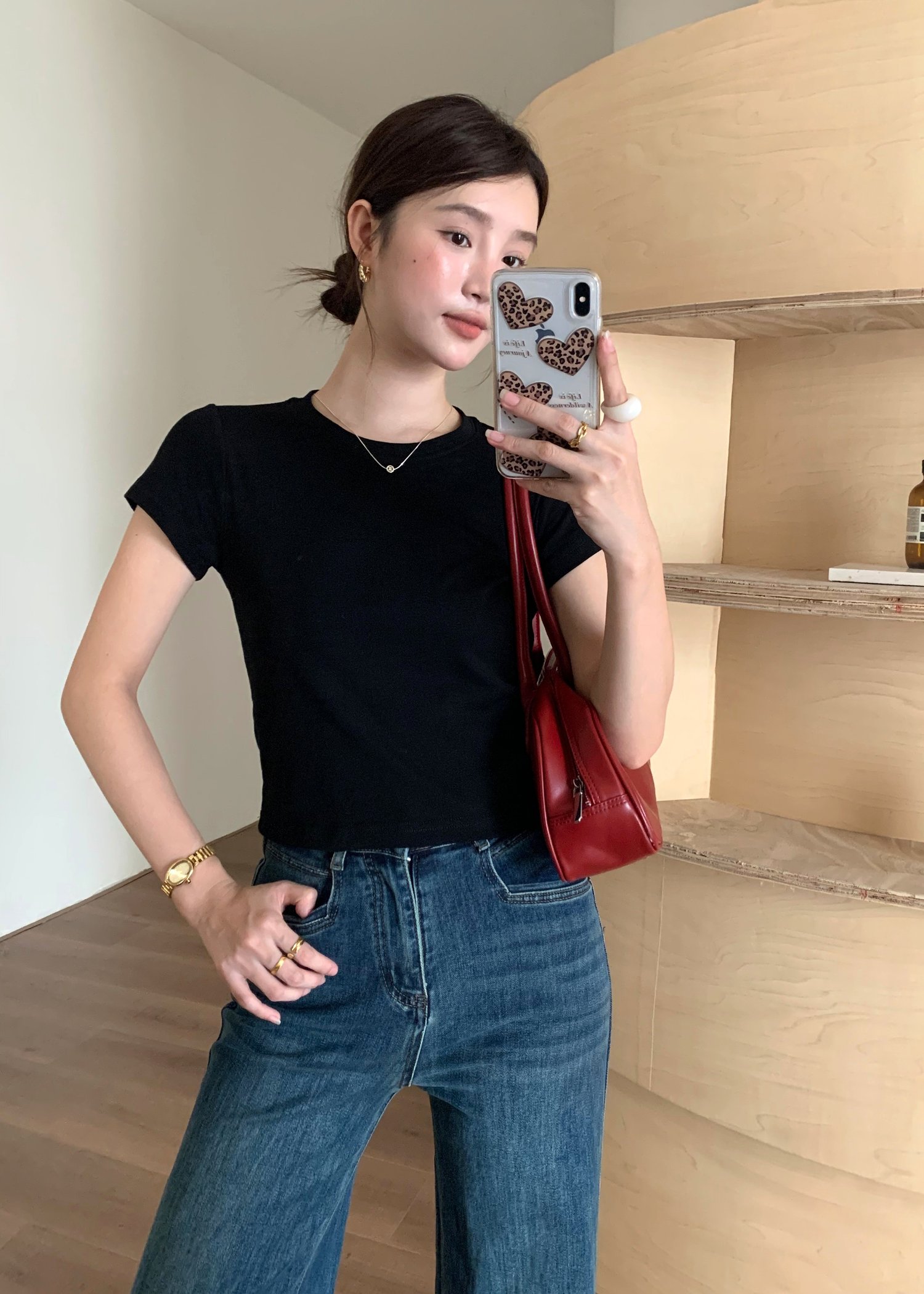 365 Days Basic Cotton Tee in Black