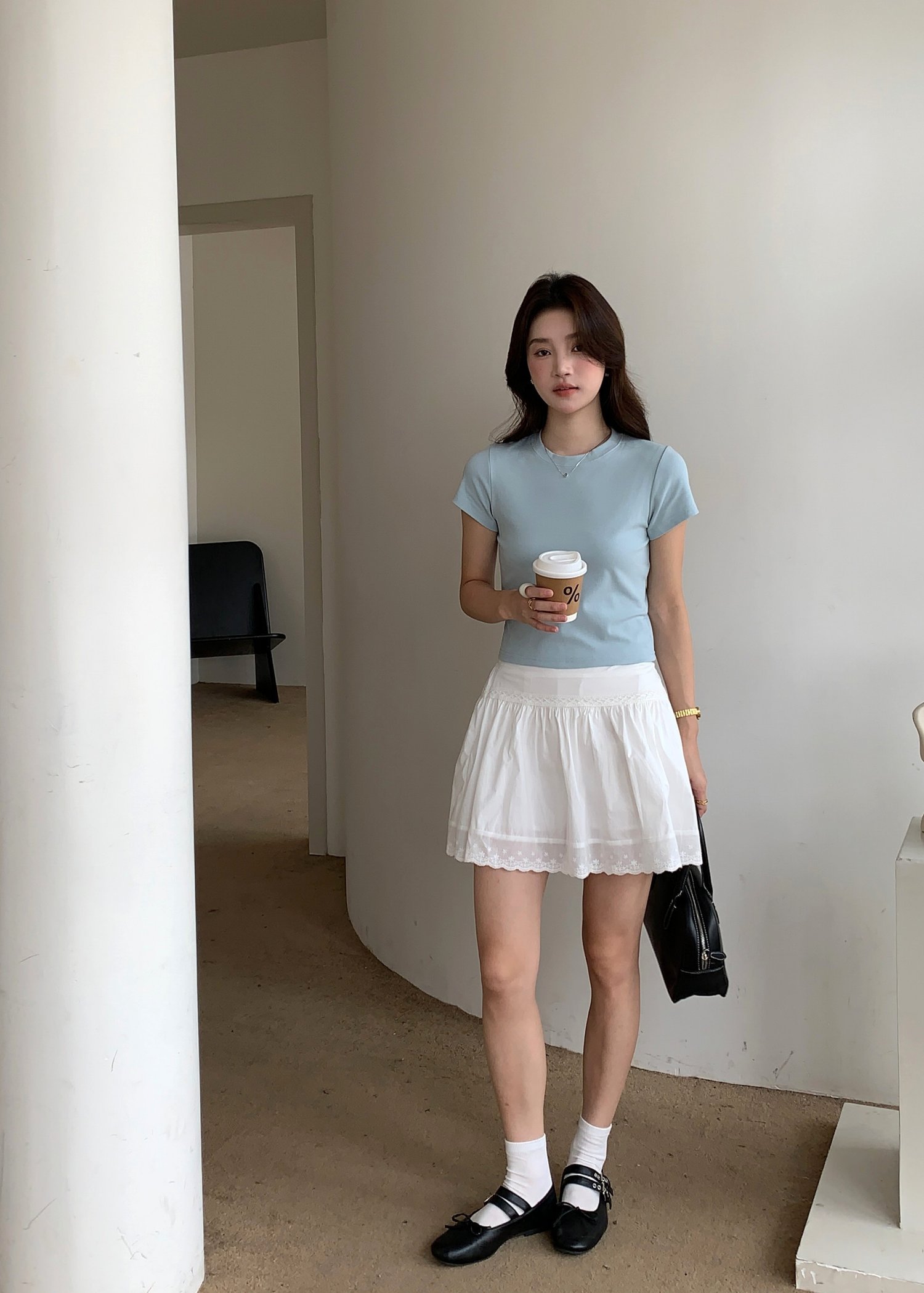 365 Days Basic Cotton Tee in Blue