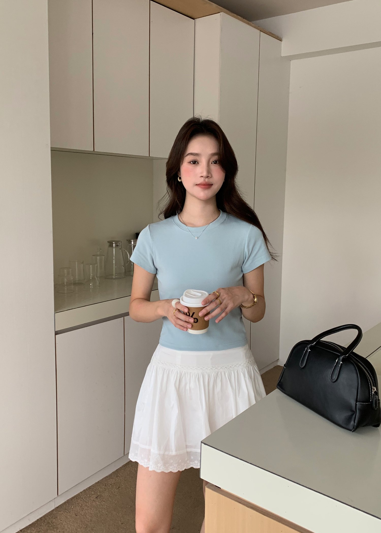 365 Days Basic Cotton Tee in Blue