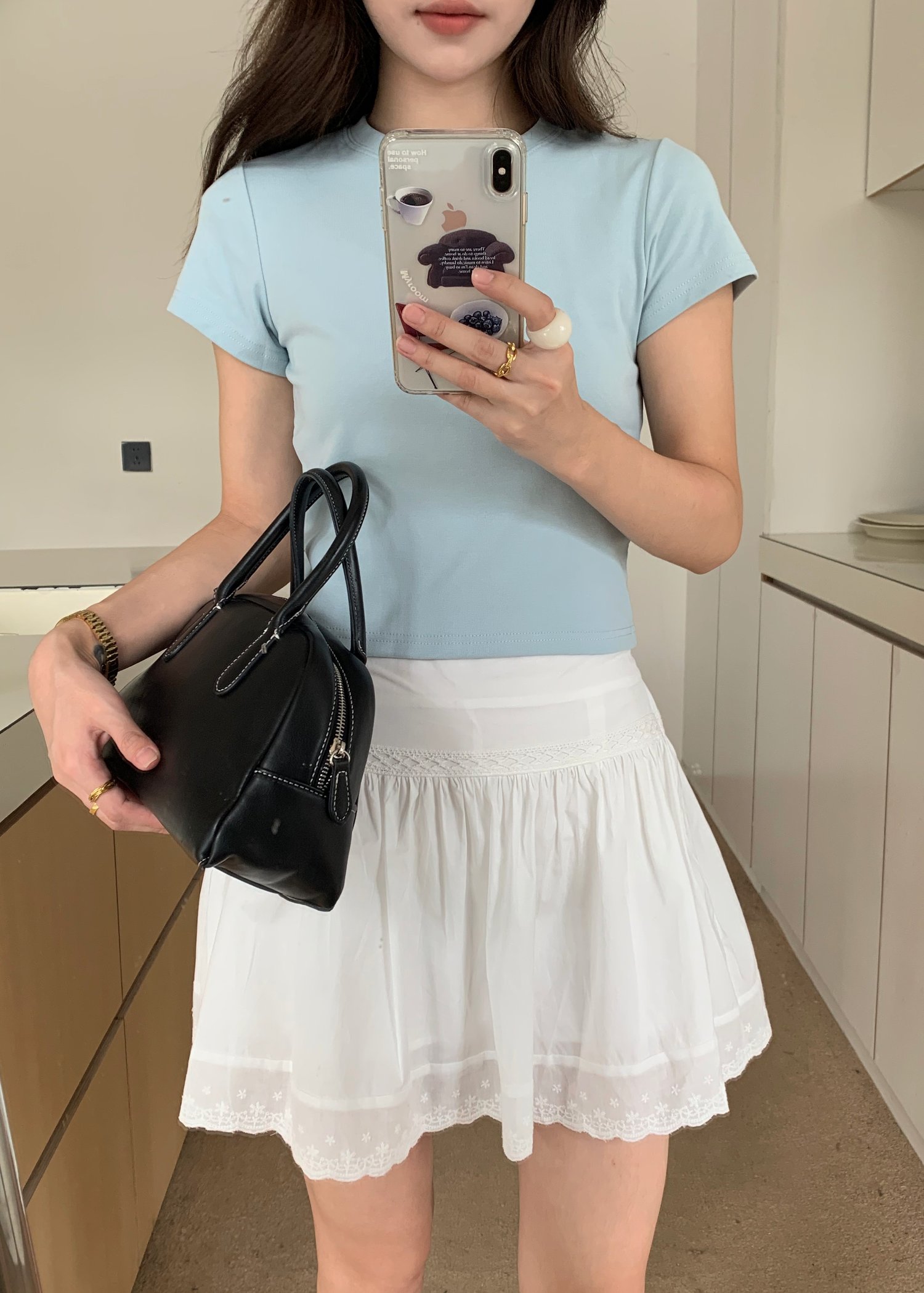365 Days Basic Cotton Tee in Blue