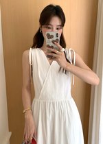 Ariana Flare Long Dress in White