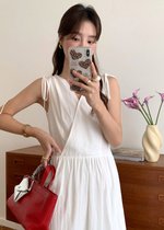 Ariana Flare Long Dress in White