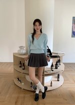 (BACKORDER) Jollie 2.0 Pleated Mini Skort in Grey