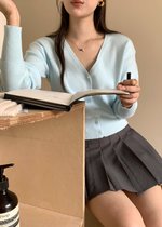 (BACKORDER) Jollie 2.0 Pleated Mini Skort in Grey