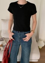 365 Days Basic Cotton Tee in Black