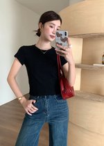 365 Days Basic Cotton Tee in Black