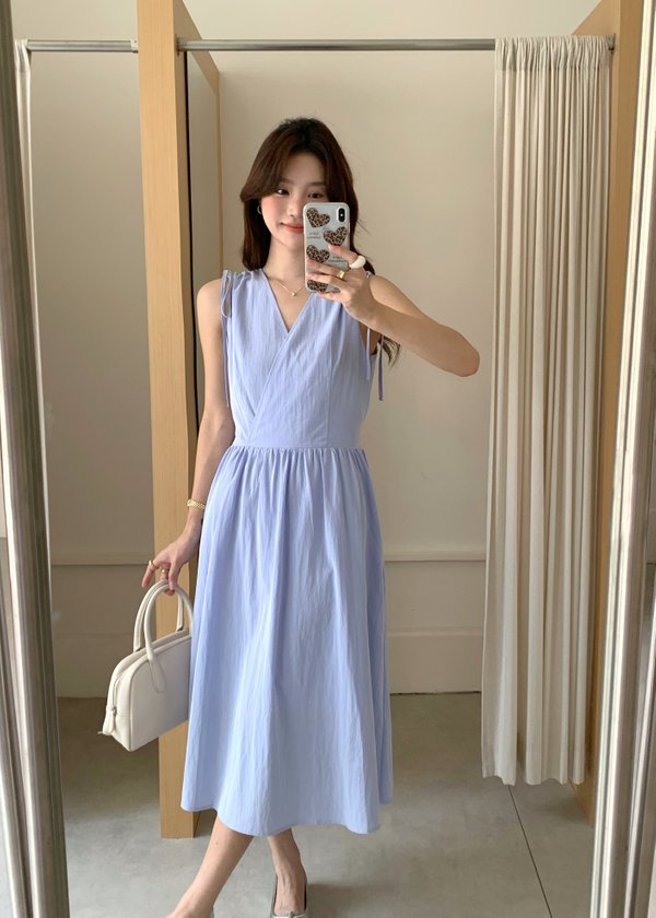 Ariana Flare Long Dress in Blue Ariana Flare Long Dress in Blue