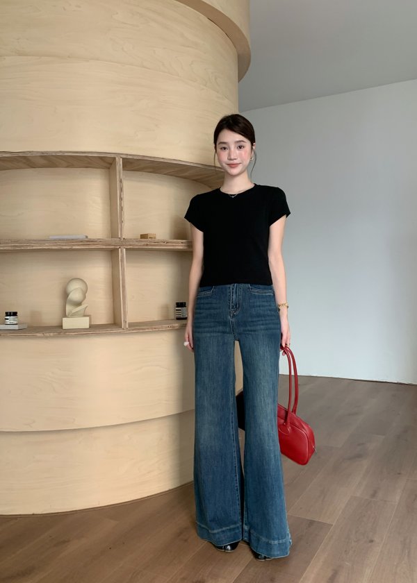 (BACKORDER) 170CM Vintage Denim Jeans in Dark Blue