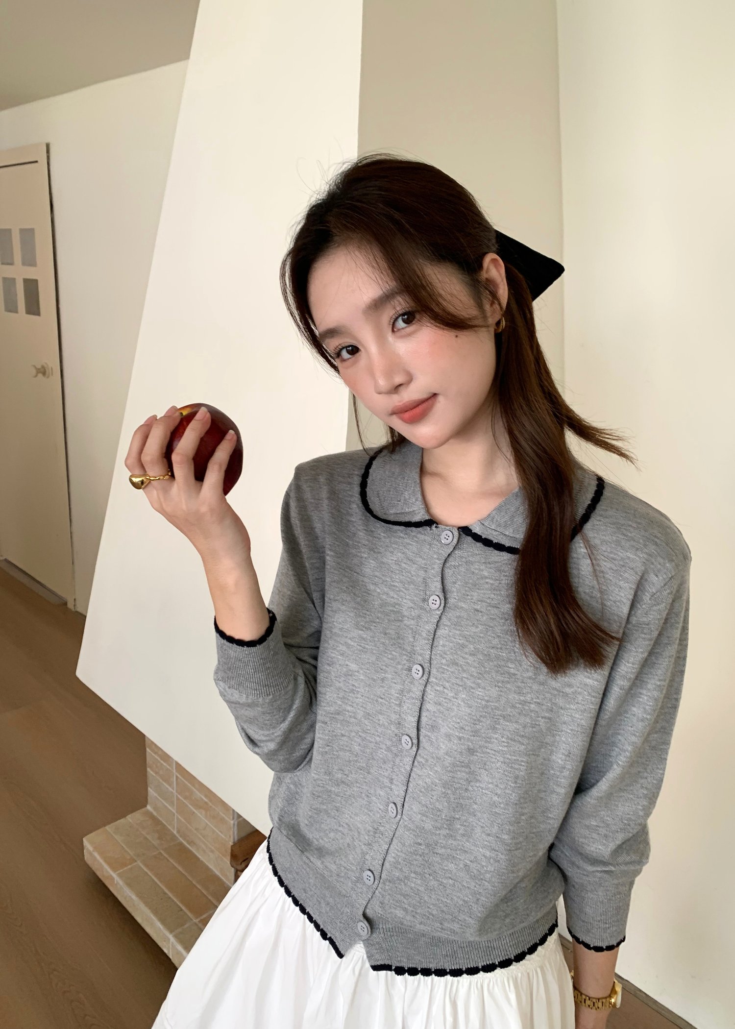 Ariel Knit Cardigan in Grey