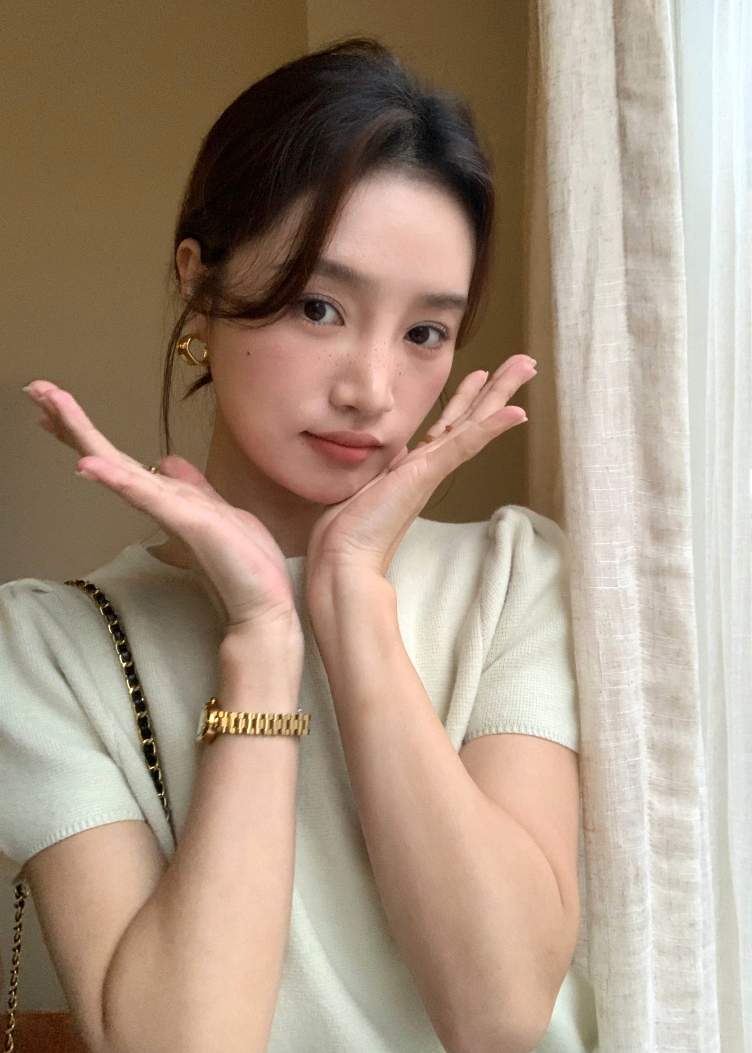 Josie Fufu Knit Top in Milk Green