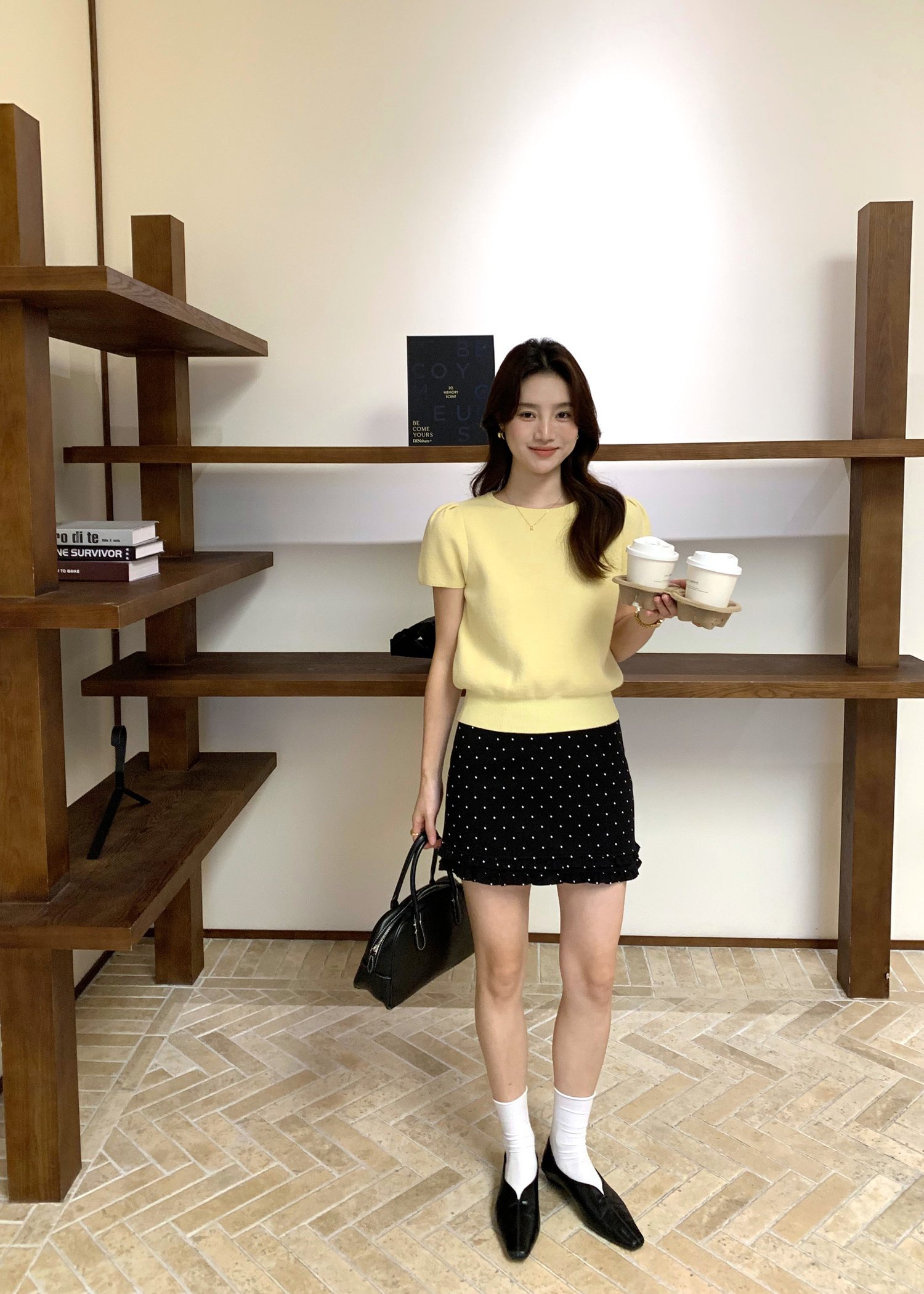 Josie Fufu Knit Top in Yellow