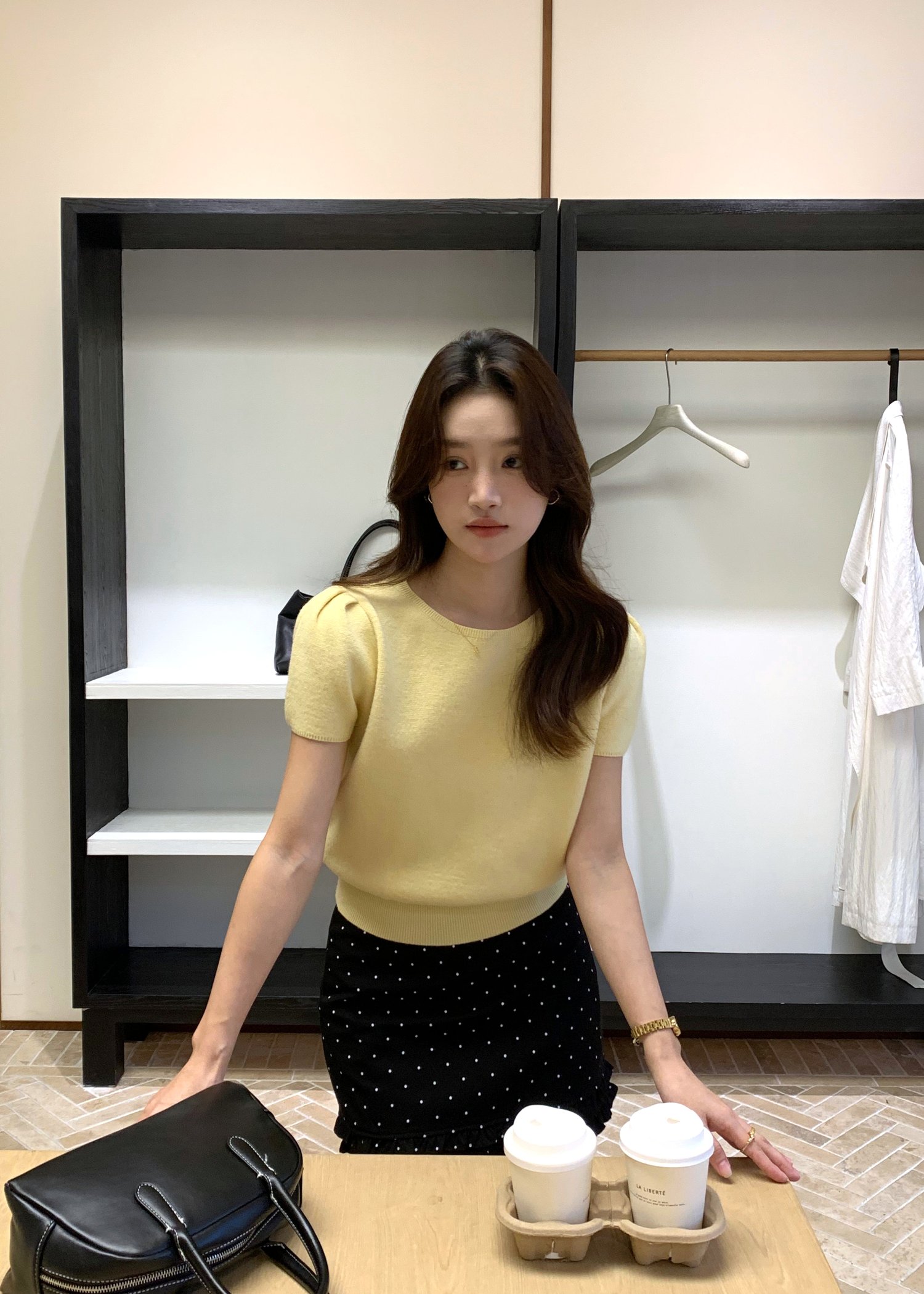 Josie Fufu Knit Top in Yellow