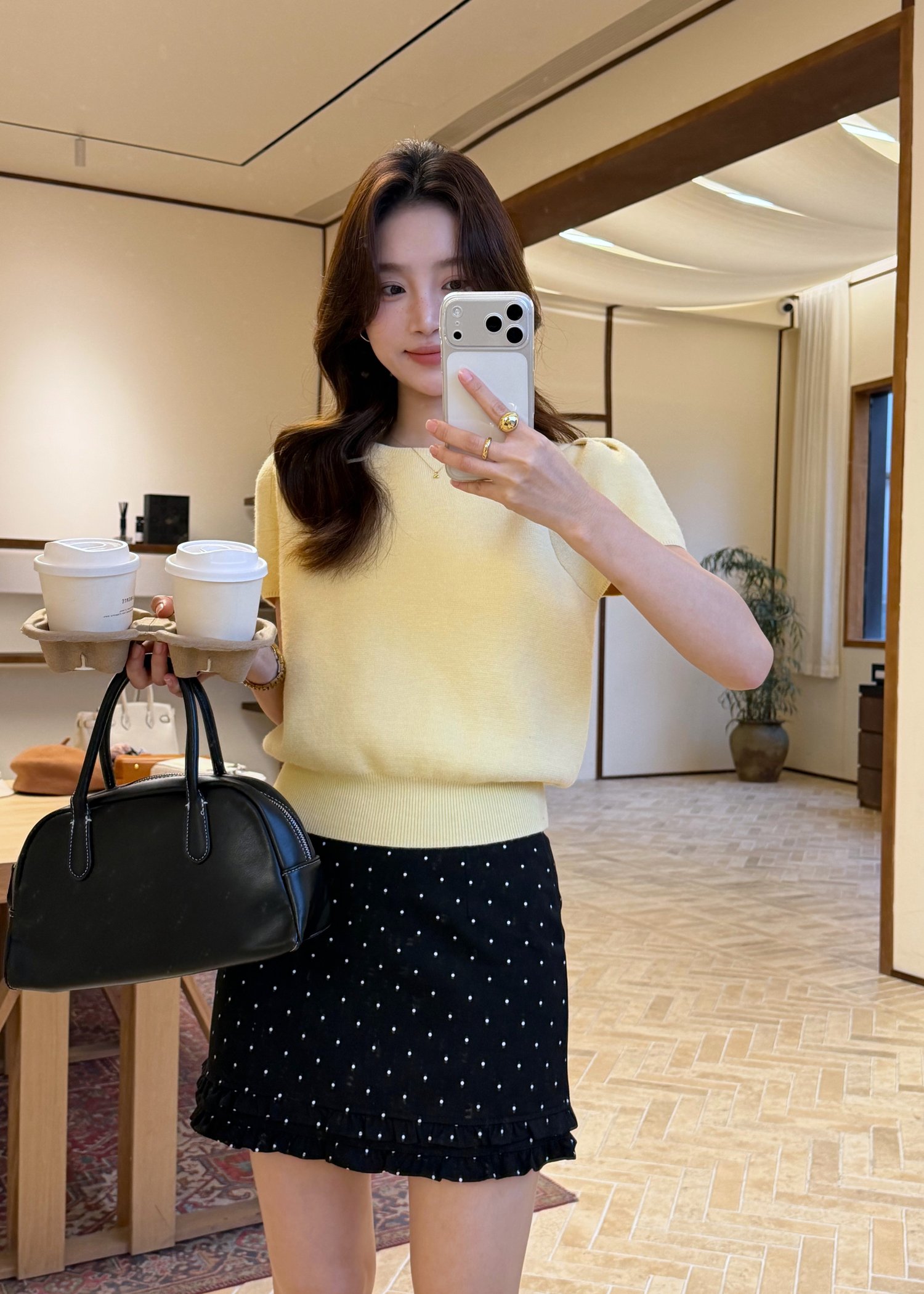 Josie Fufu Knit Top in Yellow