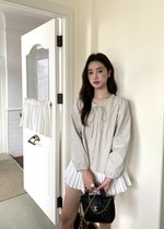 Mia Ribbon Blouse in Filmy Green