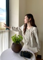 Mia Ribbon Blouse in Filmy Green