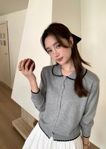 Ariel Knit Cardigan in Grey