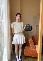 Josie Fufu Knit Top in Milk Green