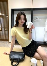 Josie Fufu Knit Top in Yellow
