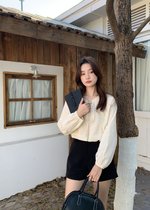 Nessa Lacey Ribbon Blouse in Cream