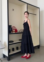 Celine Tiered Maxi Dress in Black
