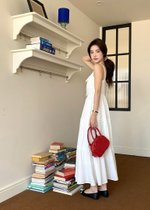 Celine Tiered Maxi Dress in White