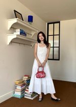 Celine Tiered Maxi Dress in White