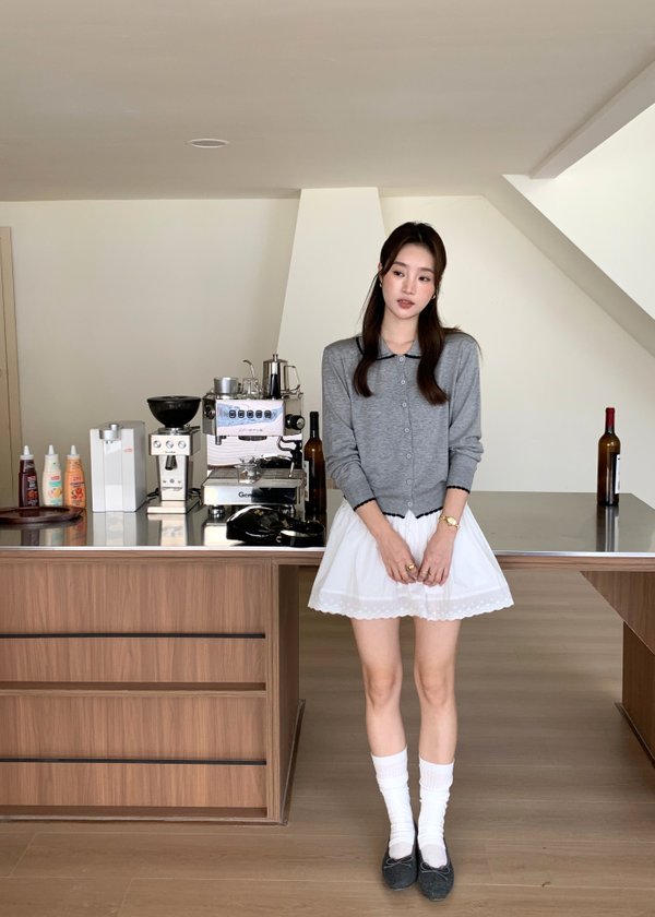 Ariel Knit Cardigan in Grey