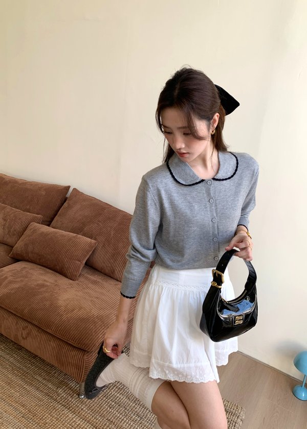 Ariel Knit Cardigan in Grey