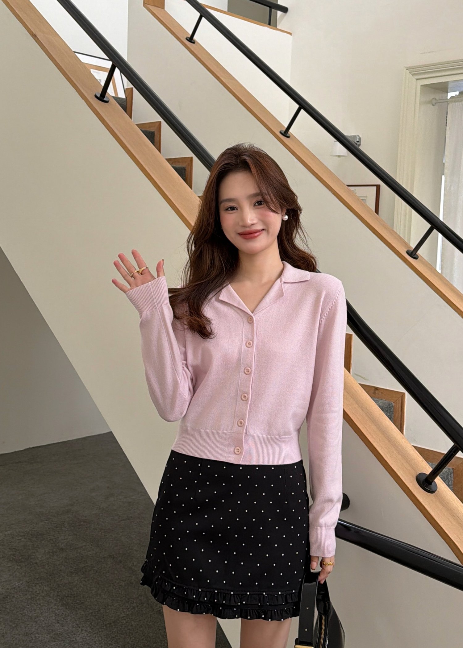 Jamie Long Sleeve Knit Top in Light Lilac