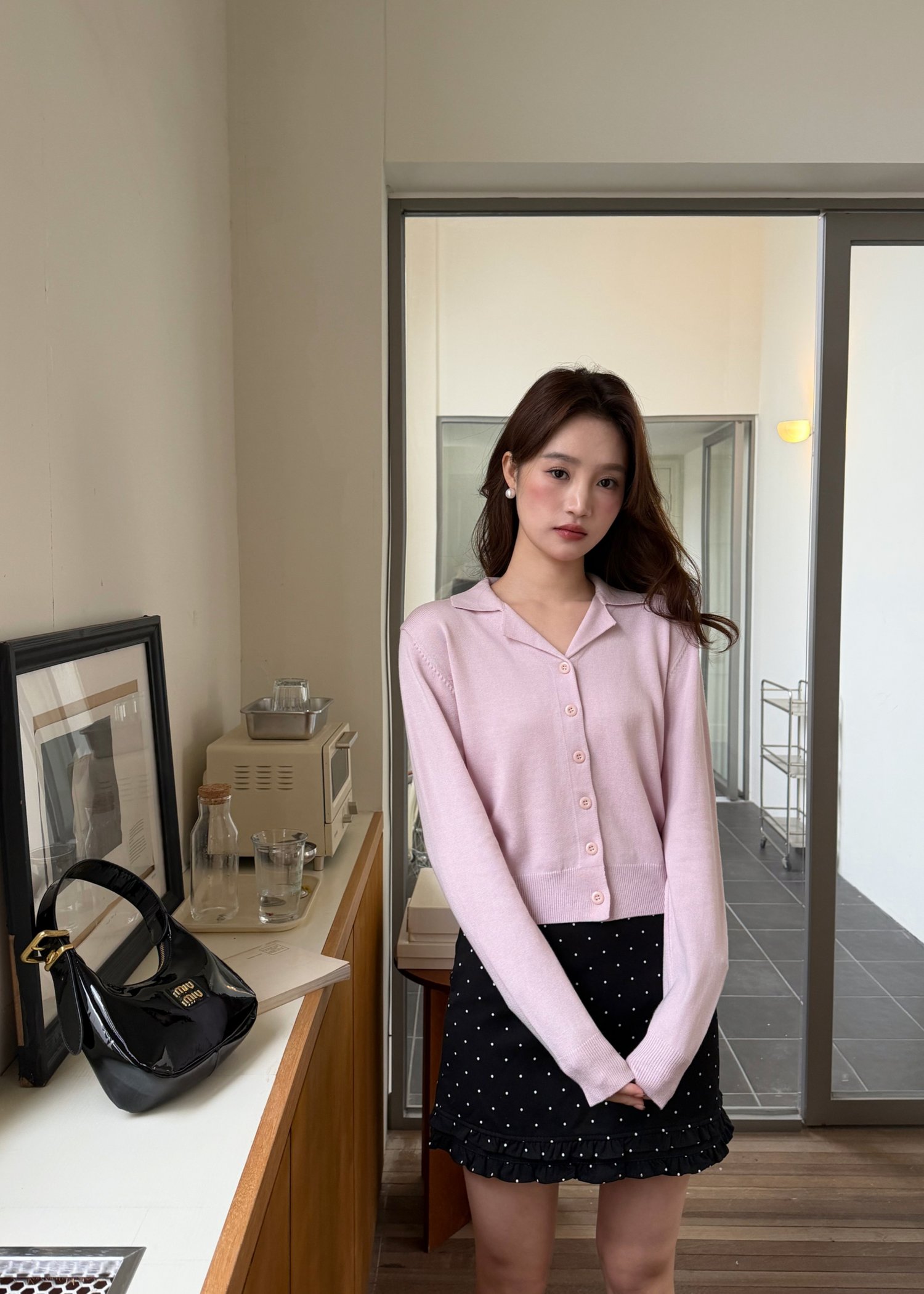 Jamie Long Sleeve Knit Top in Light Lilac